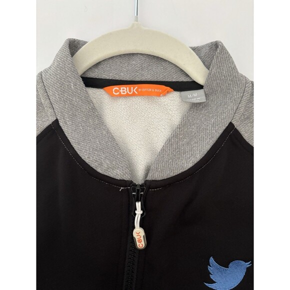 CBUK Cutter & Buck Pop Fly Full Zip Jacket sz M Black and Gray quality and style - Picture 9 of 9